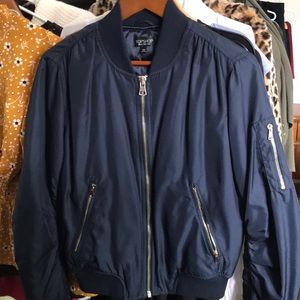 Topshop navy bomber jacket